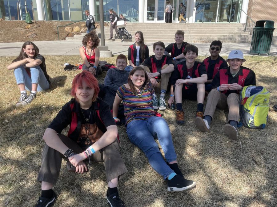 Photo of the Science Olympiad  resting while at the UCCS campus, taken by Maria Katnig